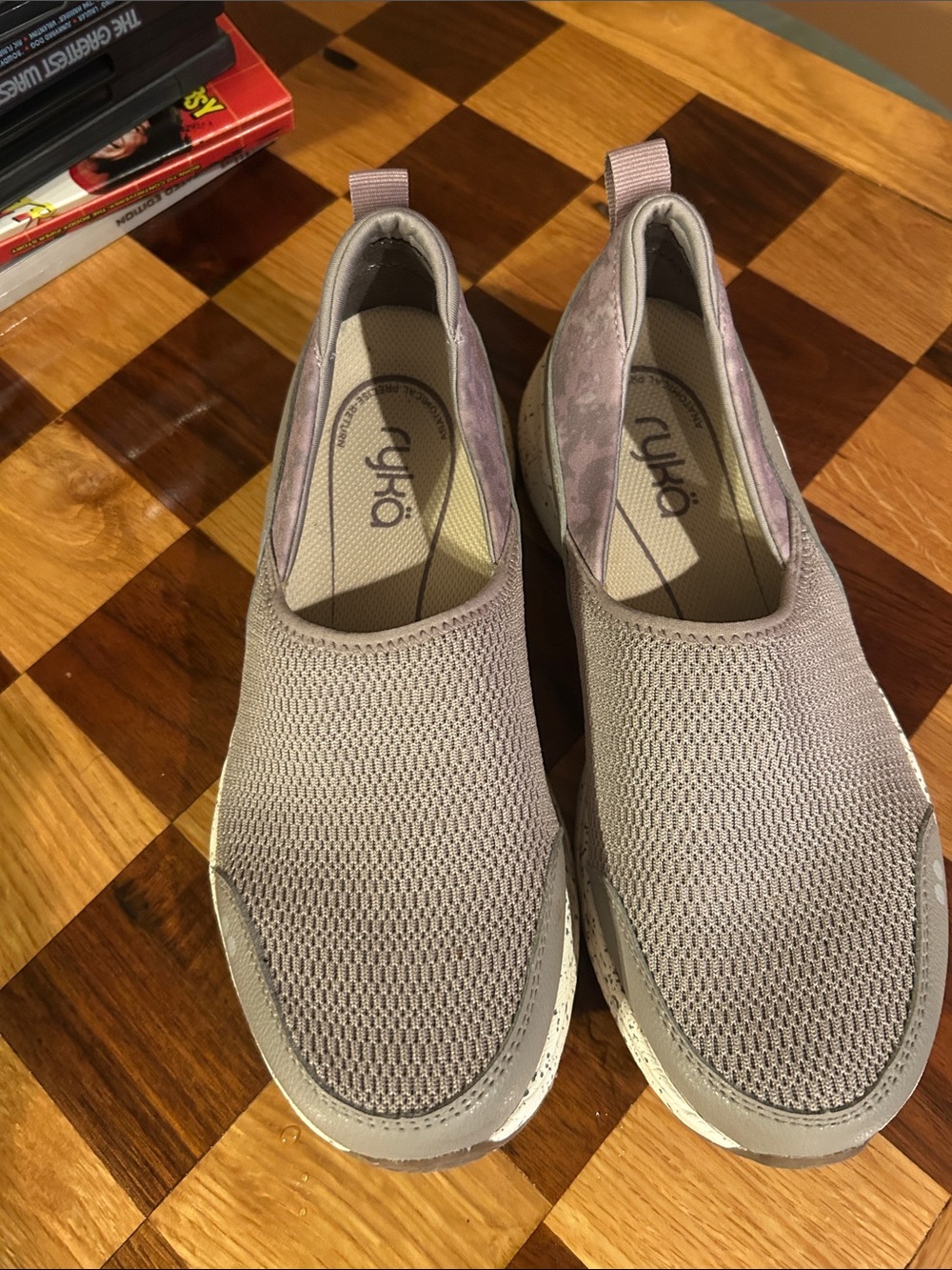 Ryka Women's Slip-On Knit Sneaker in Dusty Mauve